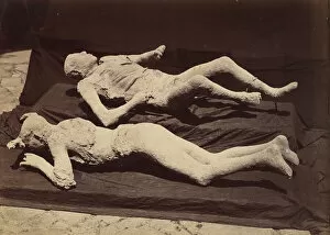 [Plaster Casts of Bodies, Pompeii], ca. 1875. Creator: Giorgio Sommer