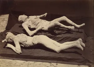 Erupting Prints: [Plaster Casts of Bodies, Pompeii], ca. 1875. Creator: Giorgio Sommer