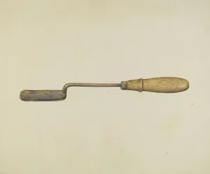 Materials Prints: Plaster Iron, c. 1940. Creator: John Lang
