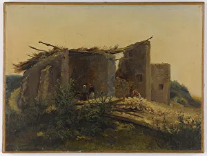 18th Arrondissement Prints: Plaster Kiln in Montmartre, 1834. Creator: Henri Arsene Macaire
