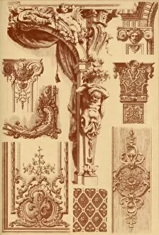 Herm Collection: Plaster ornaments, France, 17th and 18th centuries, (1898). Creator: Unknown