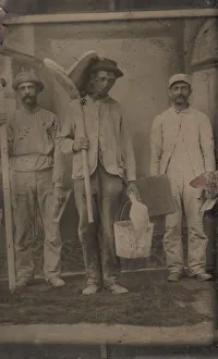 Teamwork Gallery: Three Plasterers, 1870s-80s. Creator: Unknown