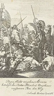 Centaur Prints: Plate 1 for Ariosto's Orlando Furioso, 1772. Creator: Daniel Berger