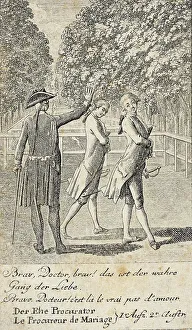 Plate 1 for C. L. Bretzner's The Marriage Broker, 1784. Creator: Daniel Nikolaus Chodowiecki