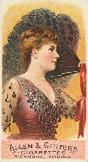 Schumacher And Prints: Plate 1, from the Fans of the Period series (N7) for Allen & Ginter Cigarettes Brands