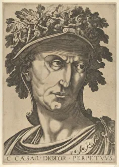 Plate 1: Julius Caesar looking to the right, from 'The Twelve Caesars', 1610-40 Plate 1: Julius Caesar looking to the right, from 'The Twelve Caesars', 1610-40
