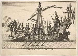 Arno Collection: Plate 1: Ship of Hercules (Barcha del Hercole), with dragon-headed prow