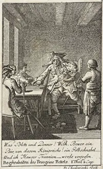 Crutch Prints: Plate 1 for Thomas Smollett's The Adventures of Peregrine Pickle