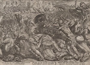 Aelst Nicolaus Van Collection: Plate 10: The Fall of Jericho, from The Battles of the Old Testament, ca. 1... ca