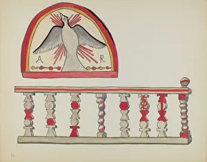 Multi Coloured Collection: Plate 10: Holy Ghost Lunette & Altar Rail, Chimayo: From Portfolio 'Spanish Colonial...', 1935/1942