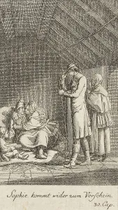 Plate 10 for Oliver Goldsmith's The Vicar of Wakefield, 1776. Creator: Daniel Berger
