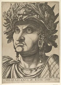 Caesar Collection: Plate 10: Vespasian with his head turned slightly to the left, from The Twelve Caesars