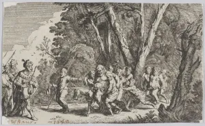 Silenus Prints: Plate 101: Silenus before King Midas
