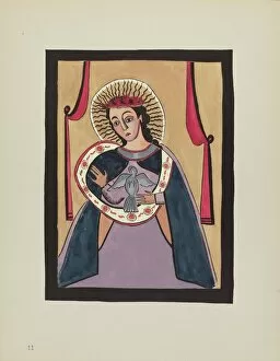 Plate 11: Annunciation: From Portfolio 'Spanish Colonial Designs of New Mexico', 1935/1942. Creator: Unknown