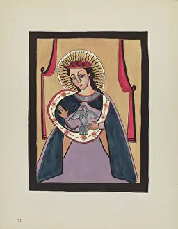 Screenprint Prints: Plate 11: Annunciation: From Portfolio Spanish Colonial Designs of New Mexico
