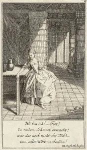 Almanac Prints: Plate 11 from The Deserter by Sedaine, 1775. Creator: Daniel Berger