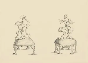 Garden Furniture Prints: Plate 117. Garden Chairs, 1754. Creator: Matthew Darly