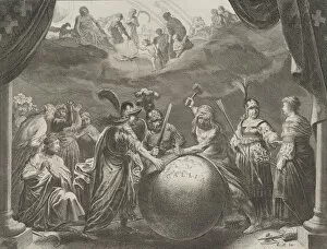 Images Dated 28th October 2020: Plate 12: Allegory on the Discord in France, from Caspar Barlaeus