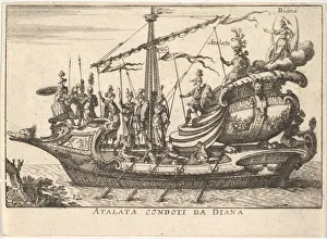 River Arno Prints: Plate 12: Atalanta led by Diana (Atalata condoti da Diana)