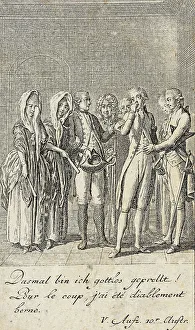 Chodowiecke Daniel Nikolaus Prints: Plate 12 for C. L. Bretzner's The Marriage Broker