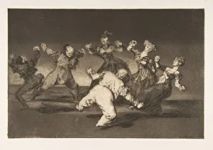 Folly Prints: Plate 12 from the Disparates : If Marion will dance, then she has... ca