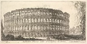 Plate 12: Flavian Amphitheater, called the Colosseum. 1. Arch of Constantine. 2. Palat