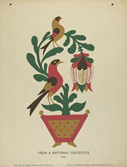 Plate 12: From Portfolio 'Folk Art of Rural Pennsylvania', c. 1939. Creator: Unknown Plate 12: From Portfolio 'Folk Art of Rural Pennsylvania', c. 1939. Creator: Unknown