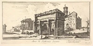 Campidoglio Collection: Plate 13: Arch of Settimius Severus 1. Temple of Concord. 2. Ascent to the Capitoline