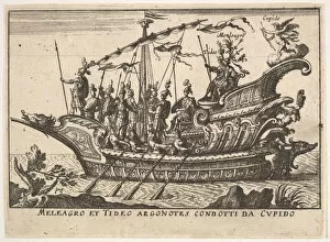Arno Collection: Plate 13: Argonauts Meleager and Tydeus led by Cupid (Meleagro et Tideo Argonotes