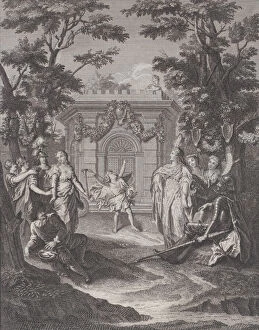 Don Quixote Gallery: Plate 13: entrance of Love and Wealth to Gamaches wedding (Entré
