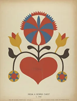 Plate 13: From the Portfolio 'Folk Art of Rural Pennsylvania', c. 1939. Creator: Unknown Plate 13: From the Portfolio 'Folk Art of Rural Pennsylvania', c. 1939. Creator: Unknown