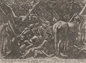 Aelst Nicolaus Van Collection: Plate 14: Gideon Terrorizing the Enemy Camp, from The Battles of the Old Tes... ca