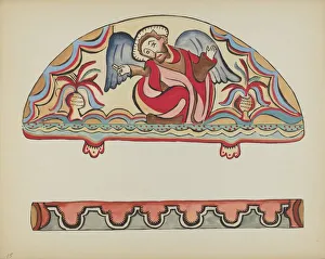 Screenprint Prints: Plate 15: The Creation (Lunette): From Portfolio Spanish Colonial Designs of New Mexico