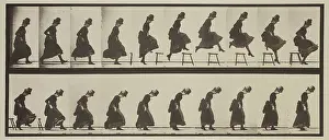 Running Prints: Plate 156 from Animal Locomotion, 1887. Creator: Eadweard J Muybridge