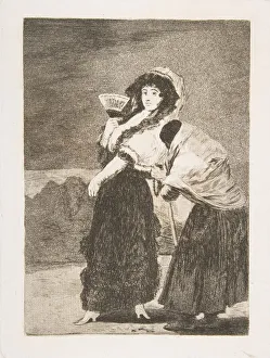 Plate 16 from Los Caprichos : For heavens sake: and it was her mother (Dios la Perdone