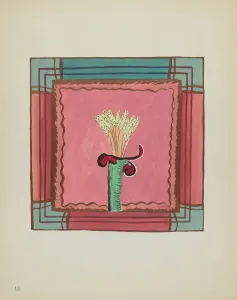 Screenprint Prints: Plate 16: Wheat Sheaf, Altar Panel: From Portfolio Spanish Colonial Designs of New Mexico