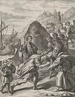Plate 17: Aeneas welcomed by King Euandrus in Italy; from Guillielmus Becanus s