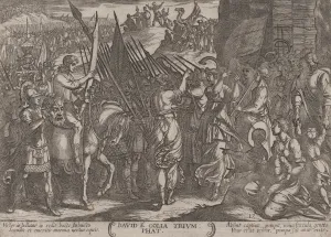 Images Dated 28th October 2020: Plate 17: David Returning in Triumph with the Head of Goliath, from The Batt... ca