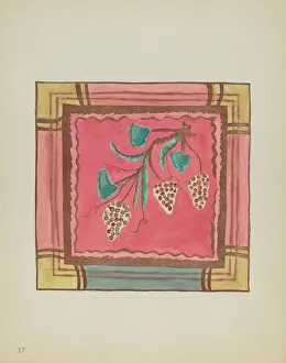 Screenprint Prints: Plate 17: Grapes, Altar Panel: From Portfolio Spanish Colonial Designs of New Mexico