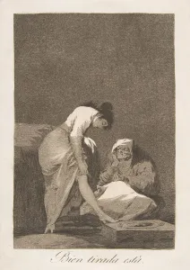 Sex Worker Prints: Plate 17 from Los Caprichos : It is nicely stretched (Bien tirada esta. ), 1799