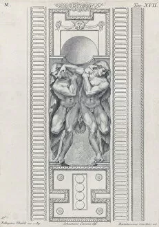 Bartolommeo Crivellari Gallery: Plate 17: two nude figures wearing veils, 1756. Creators: Bartolomeo Crivellari