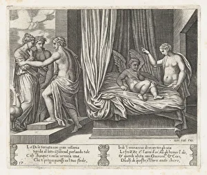 Die Master Of The Prints: Plate 17: Venus chastising Cupid