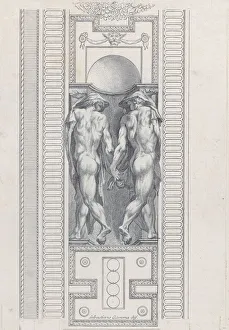 Bartolommeo Crivellari Gallery: Plate 18: two nude figures wearing veils, seen from behind, 1756