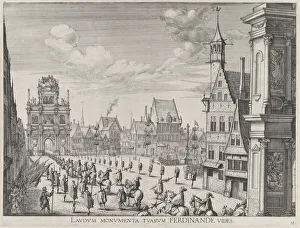 Becanus Guillielmus Prints: Plate 18: Procession of the Spanish Prince Ferdinand into the city of Ghent