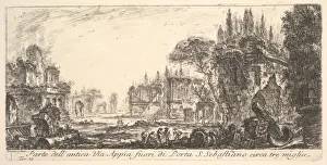 Plate 19: Part of the ancient Appian Way about three miles outside Porta S. Sebastiano Plate 19: Part of the ancient Appian Way about three miles outside Porta S. Sebastiano
