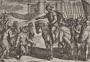 Civilis Gallery: Plate 19: Men from the Fortress Surrender and Pledge Their Lives to Civilis