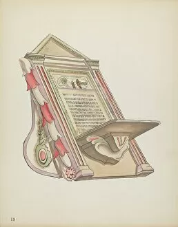 Plate 19: Reading Stand, Chimayo: From Portfolio 'Spanish Colonial Designs of New Mexico'