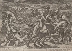 Aelst Nicolaus Van Collection: Plate 2: Abraham Liberating His Nephew Lot, from The Battles of the Old Test... ca