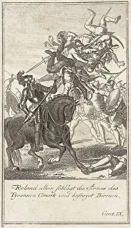 Plate 2 for Ariosto's Orlando Furioso, 1772. Creator: Daniel Berger