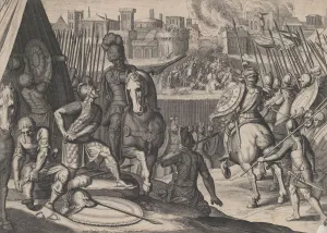 Charles V Of Spain Gallery: Plate 2: The city of Rome taken by Constable of Bourbon, from the Triumphs of Charles V